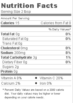 Trader Joe's Papaya Mango Salsa - Nutritional Facts