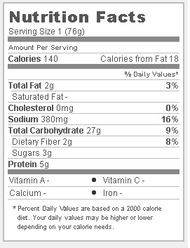 Trader Joe's Spicy Spinach Pizza - Nutritional Facts