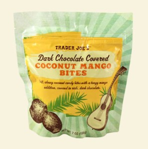 Trader Joe's Dark Chocolate Covered Coconut Mango Bites
