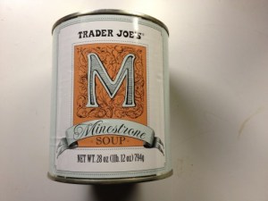 Trader Joe's Minestrone Soup Minestrone in a 28 oz can? Is Trader Joe's plunging into madness - or simply ahead of the curve?