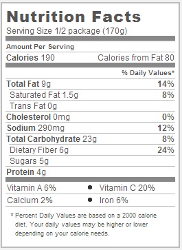 Trader Joe's Vegetable and Grain Country Salad - Nutritional Information