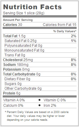 Trader Joe's Uncured Turkey Bacon - Nutrition Facts