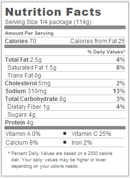 Trader Joe's Grilled Zucchini and Eggplant Melange - Nutrition Facts