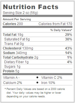 Trader Joe's Truffle Mousse Pate - Nutrition Facts