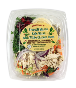 Trader Joe's Broccoli Slaw and Kale Salad With White Chicken Meat