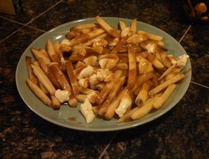 Trader Joe's Poutine cooked on a plate