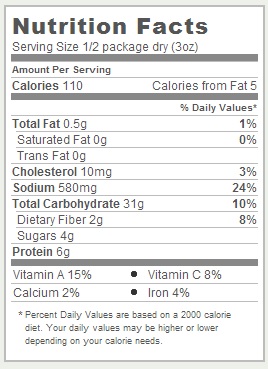 Trader Joe's Beef Pho Soup - Nutrition Facts