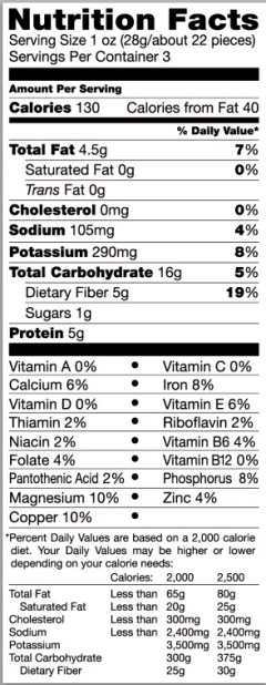 Trader Joe's Embrace Your Inner Bean - Nutrition Facts
