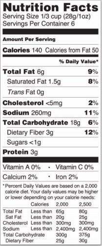 Trader Joe's Partially Popped Popcorn - Nutrition Facts