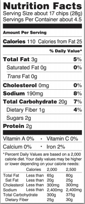 Trader Joe's Sweet and Salty Kettle Popped Popcorn Chips - Nutrition Facts