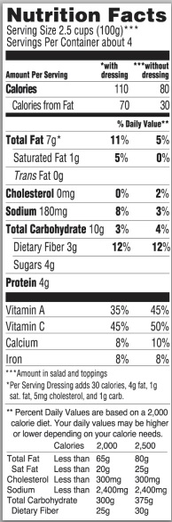 Trader Joe's Kale Quinoa Salad - Nutrition Facts