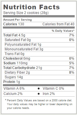 Trader Joe's Soft Baked Snickerdoodles - Nutrition Facts