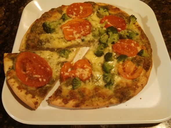 Trader Joe's Organic Pesto Pizza 2