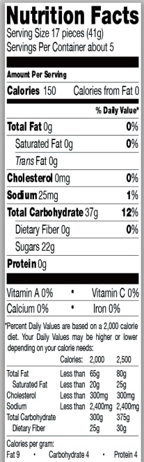 Trader Joe's Sour Gummies Ts & Js - Nutrition Facts
