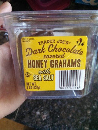 Trader Joe's Dark Chocolate covered Honey Grahams with Sea Salt 2