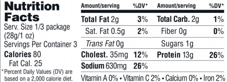 Trader Joe's Wild King Salmon Jerky - Nutrition Facts