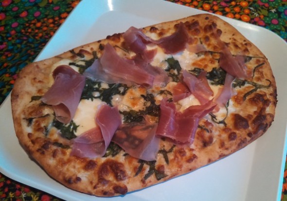 Trader Joe's Buratta, Prosciutto and Arugula Flatbread 1