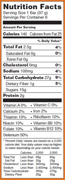 Trader Joe's This Pumpkin Walks Into A Bar Cereal Bar - Nutrition Facts