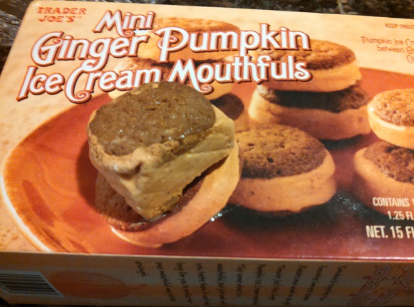 Trader Joe's Mini Ginger Pumpkin Ice Cream Mouthfuls 1